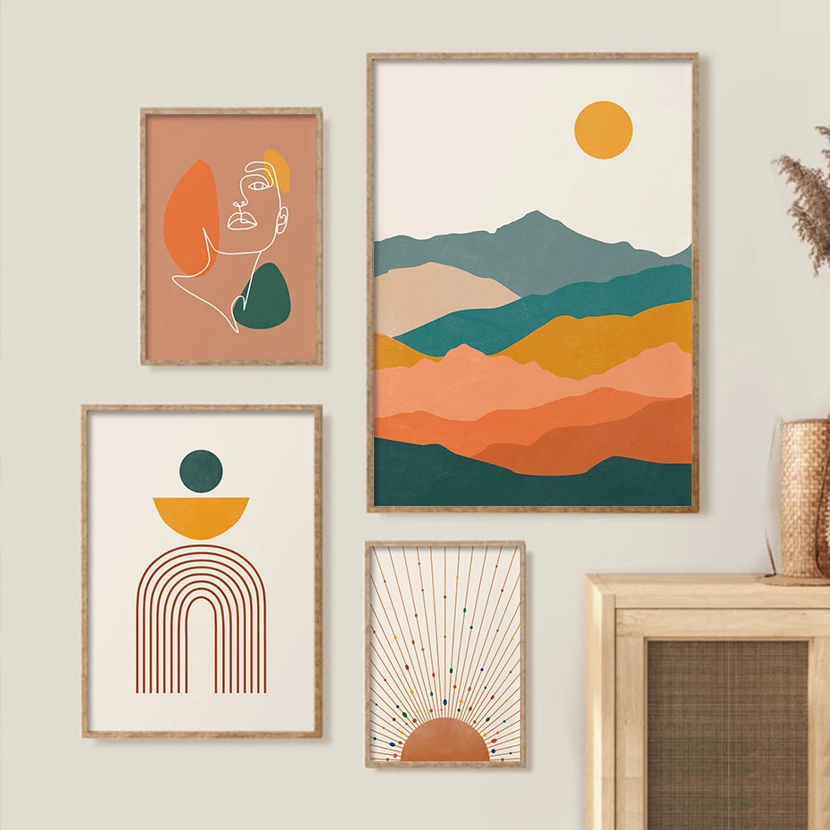 Abstract Aesthetic Lines Wall Prints