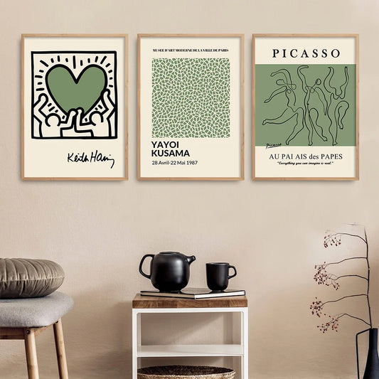 Modern Green Wall Prints