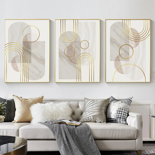 Modern Gold Lines Wall Prints