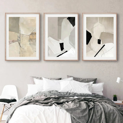 Beige Modern Art Wall Prints