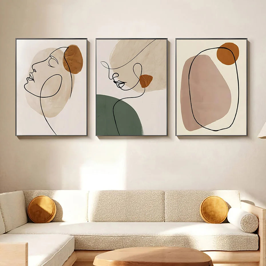 Face Line Contemporary Wall Prints