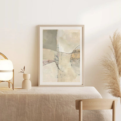 Beige Modern Art Wall Prints