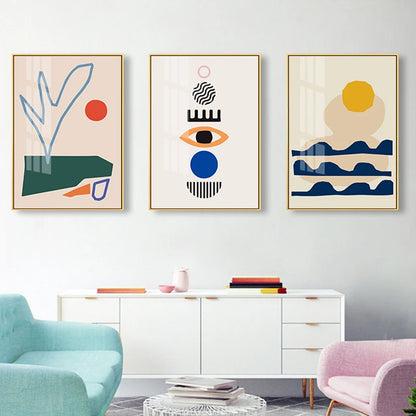 Geometric Sunrise Wall Prints