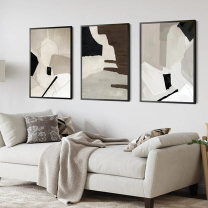 Beige Modern Art Wall Prints