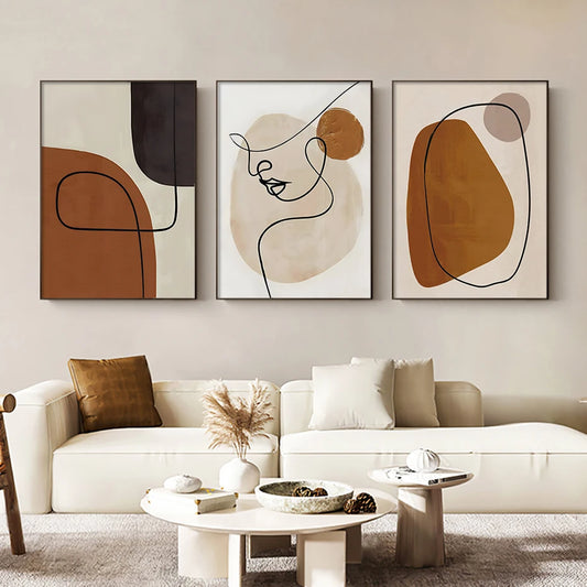 Face Line Contemporary Wall Prints