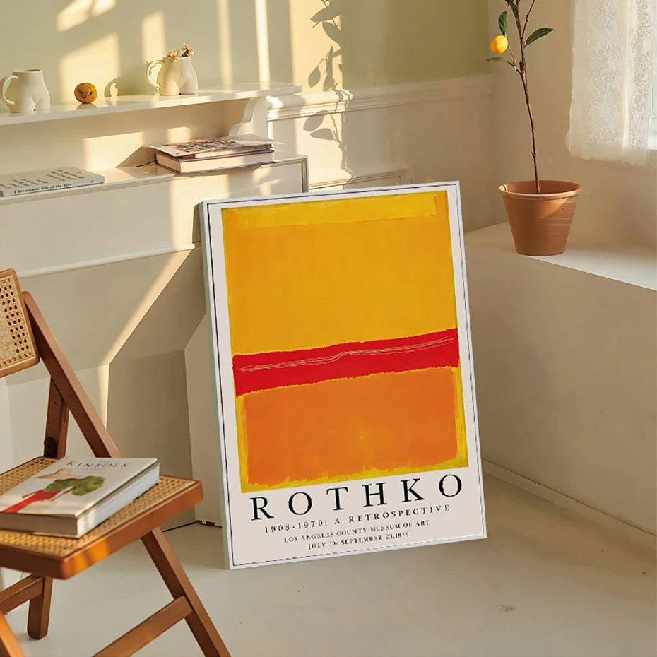 Rothko Artwork Orange Abstract Wall Prints