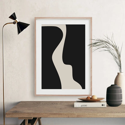 Black & Beige Abstract Wall Prints