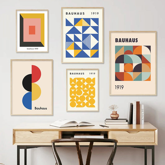 Colorful Modern Bauhaus Wall Prints