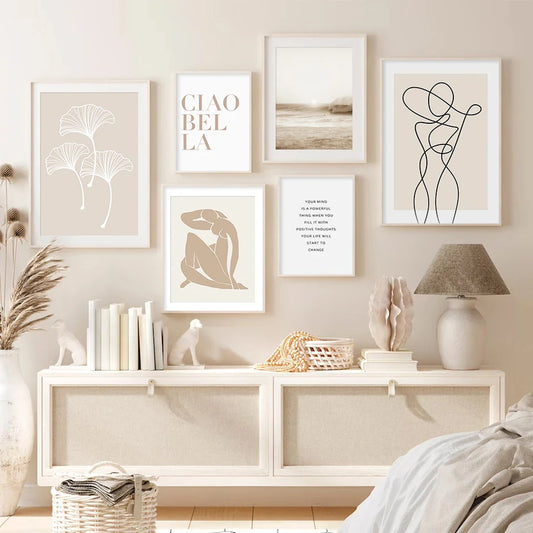 Ciao Bella Beige Wall Prints