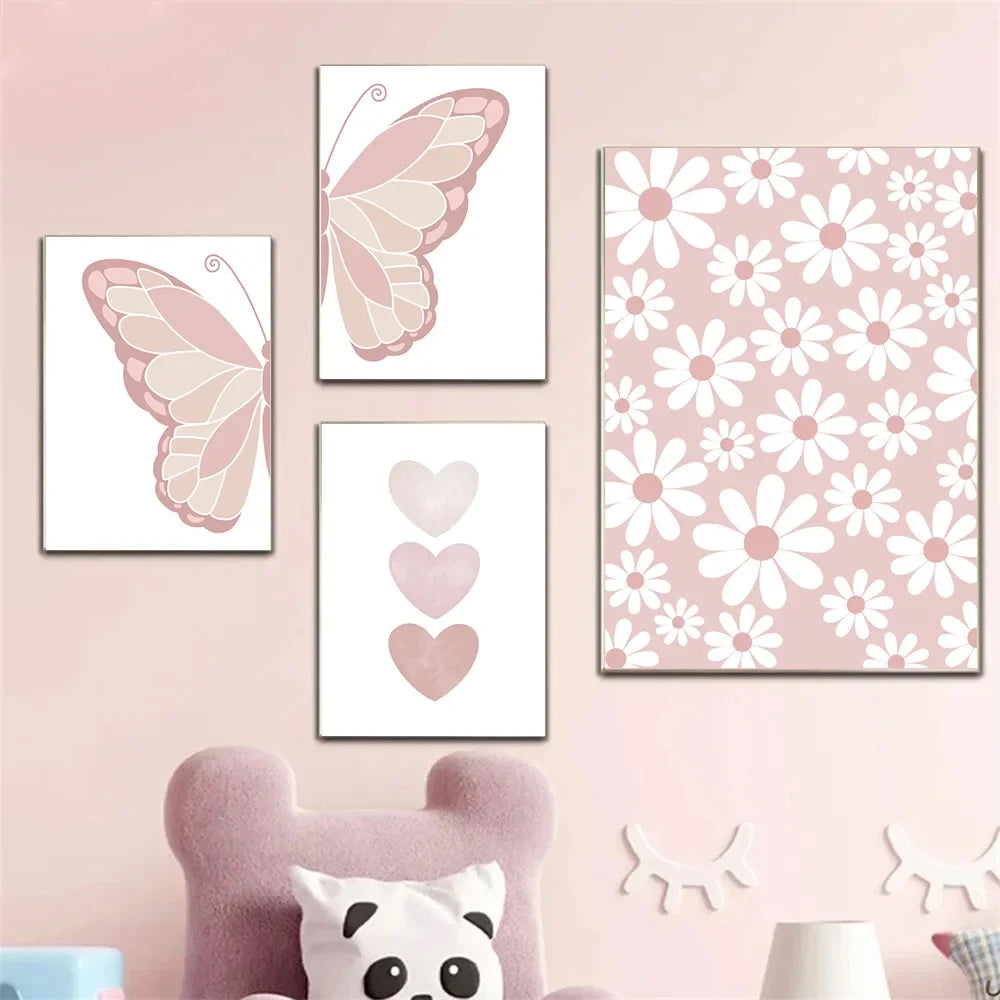 Girls Room Pink Wall Prints