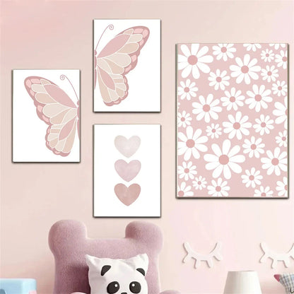 Girls Room Pink Wall Prints