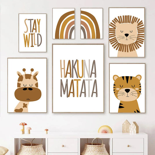 Hakuna Matata & Animals Wall Prints