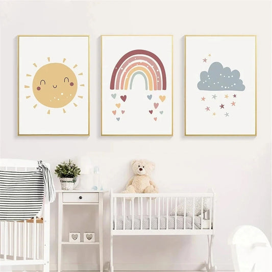 Kids Colorful Seasons 3PCS Wall Prints