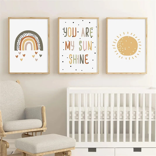 Kids 'You Are My Sunshine' 3PCS Wall Prints