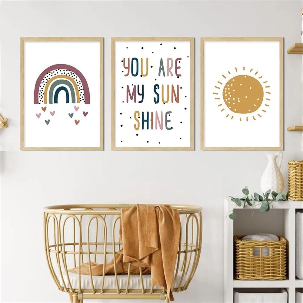 Kids 'You Are My Sunshine' 3PCS Wall Prints