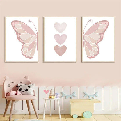 Girls Room Pink Wall Prints