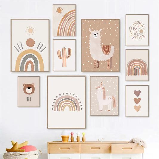 Kids Boho Wall Prints