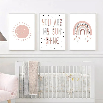 Kids 'You Are My Sunshine' 3PCS Wall Prints